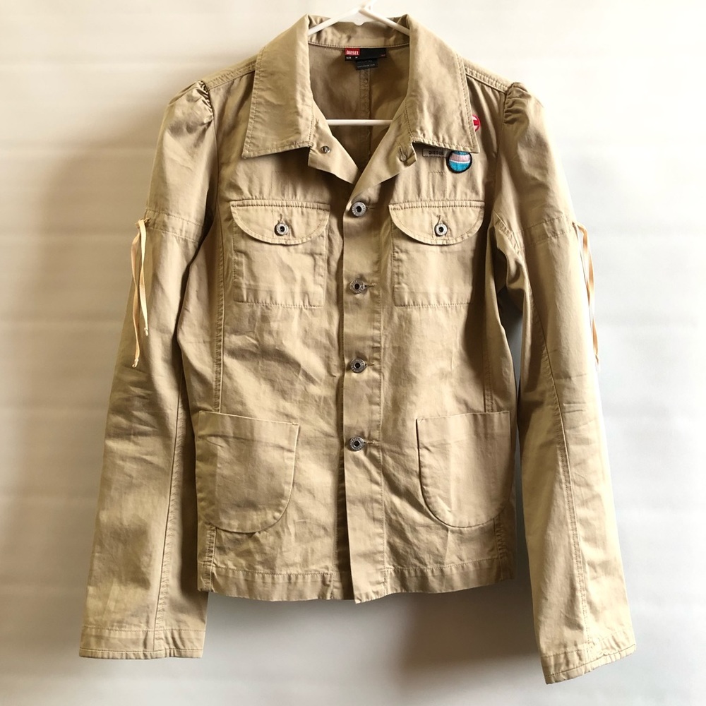 Diesel women’s utility military shirt jacket M